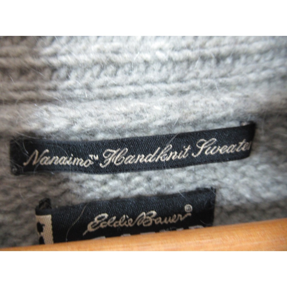 Eddie Bauer Legend Handknit Cardigan Sweater XS Merino Wool Mohair Snowflake - Picture 4 of 6